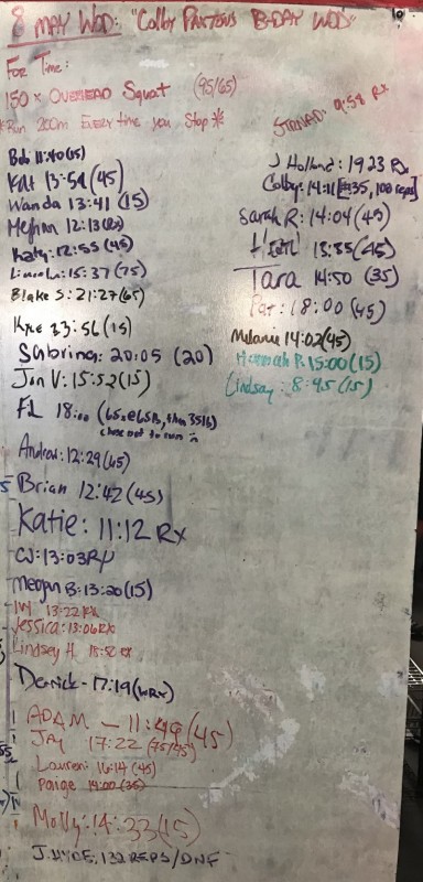 Colby's B-Day WOD